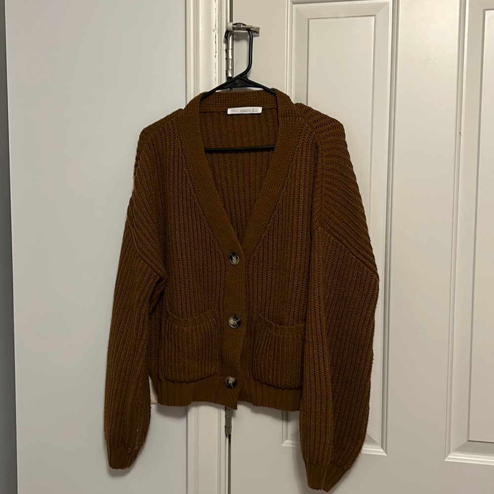 Brown cardigan
